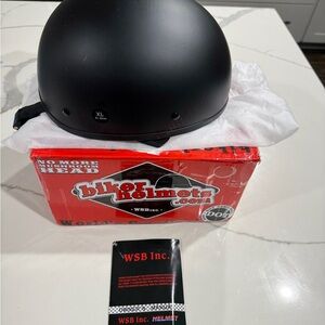 WSB Inc. Black Biker Helmet XL.